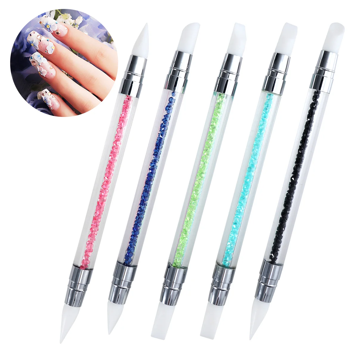 

5 Pcs Nail Brushes Nail Equipment Nail Set Tool Dotting Pick Tool Rhinestone Nails So Soft Nail Picker