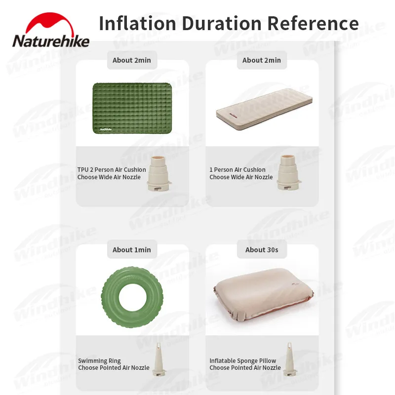Naturehike Сверхлегкий походный воздушный насос и пылесос для улицы портативный
