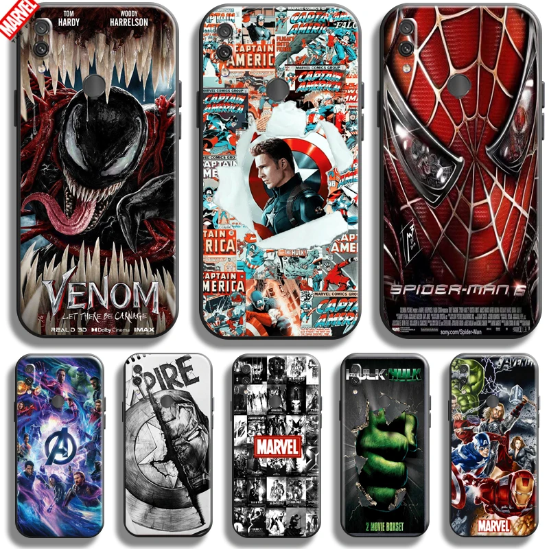 

Marvel Avengers Phone Case For Xiaomi Redmi Note 7S Silicone Cover Bumper Black Funda Back Ultra-Thin