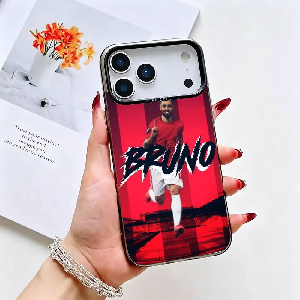 Фото Чехол для телефона Bruno F-Fernandes для iPhone 17, 16, 15, 14, 13, 12, 11 Plus, Pro Max, XS, цветной, с серебряным покрытием внутри №2