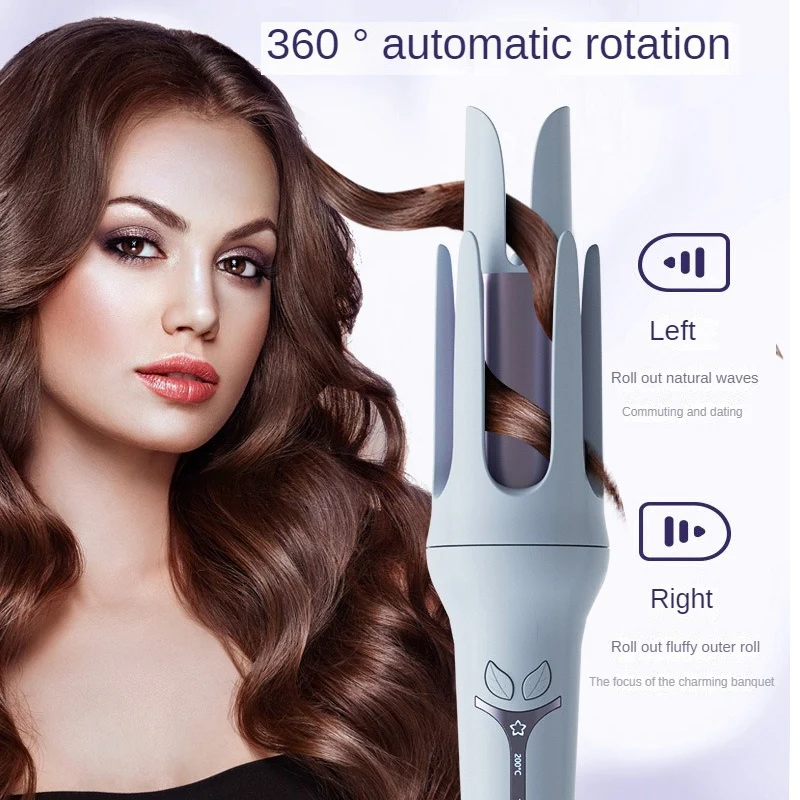 

32MM Automatic Curling Stick Lazy People Curl Hair Negative Ion Perm Big Curl Big Wave Women Do Not Hurt Hair Curler