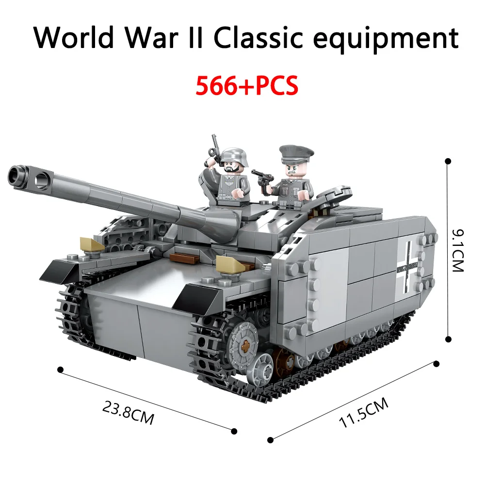 

KAZI KY82044 566 + шт M4 средняя модель танка Военная серия высокое качество детский сборный конструктор игрушка подарок на день рождения