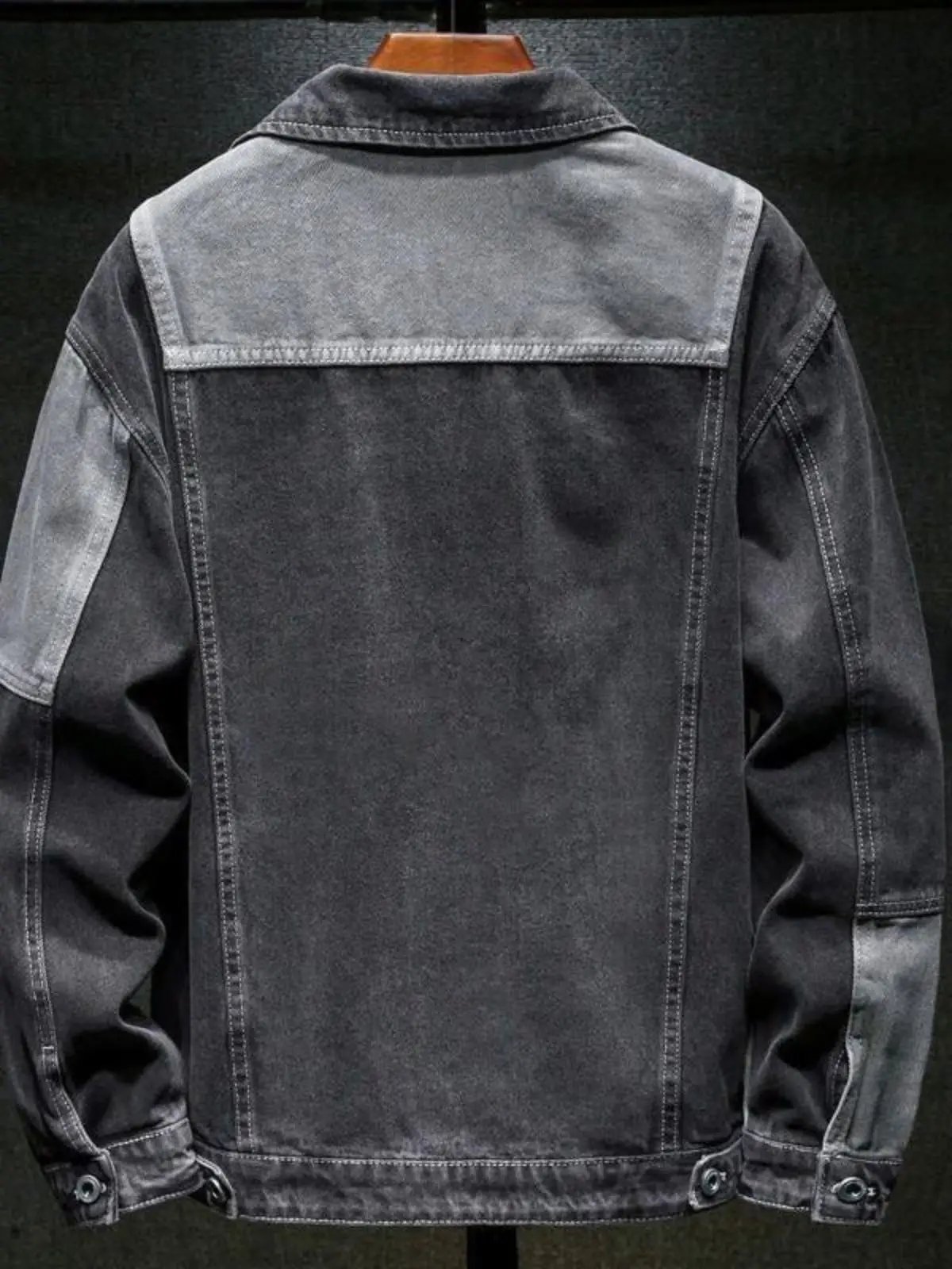 Handsome Spring Top Cargo and Autumn plus Size Plus size Retro Loose Korean Casual Jacket Denim coat Men
