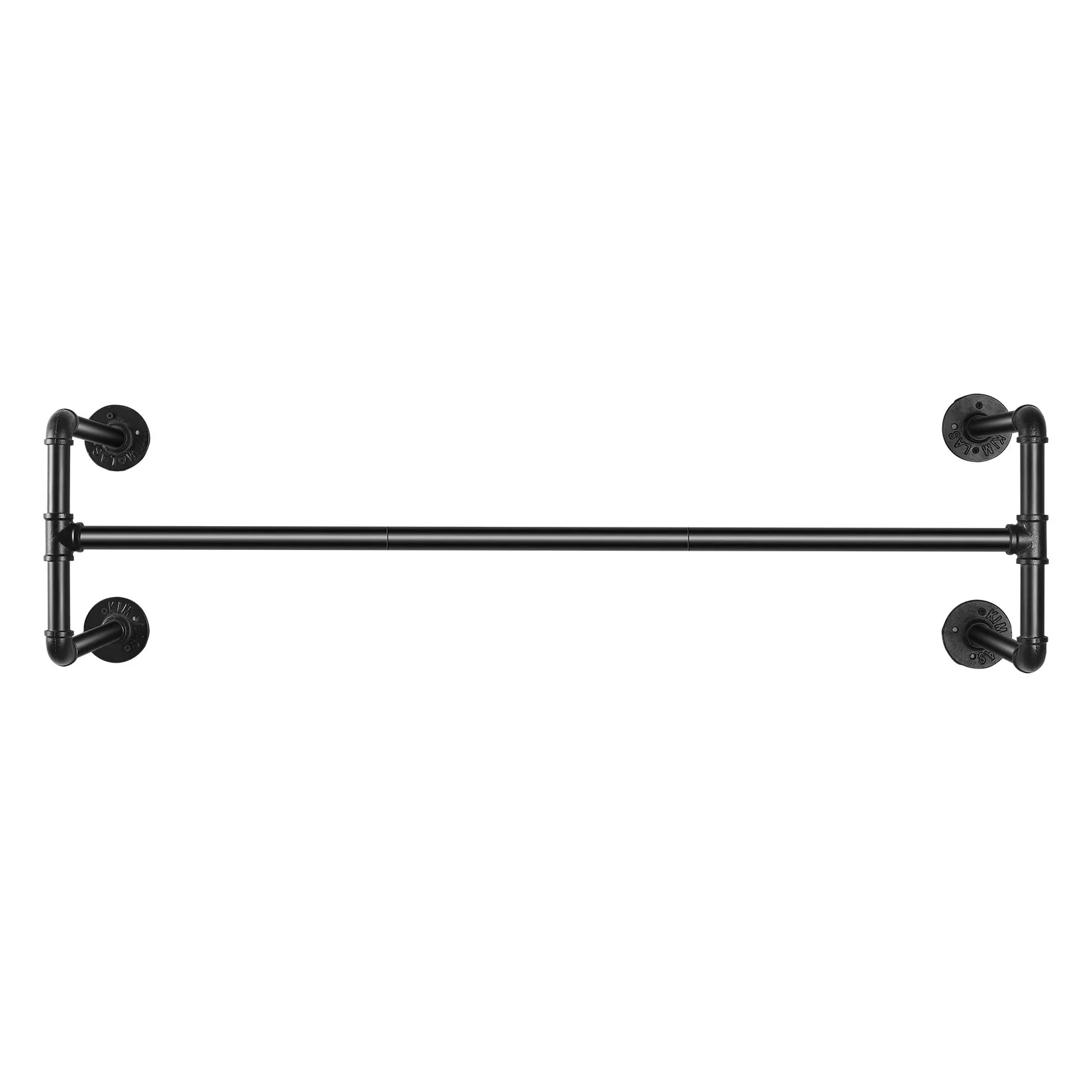 

Industrial Pipe Clothes Rack Rail Detachable Wall Mounted Hanging Bar Garment Rack Bedroom Space-Saver for Home
