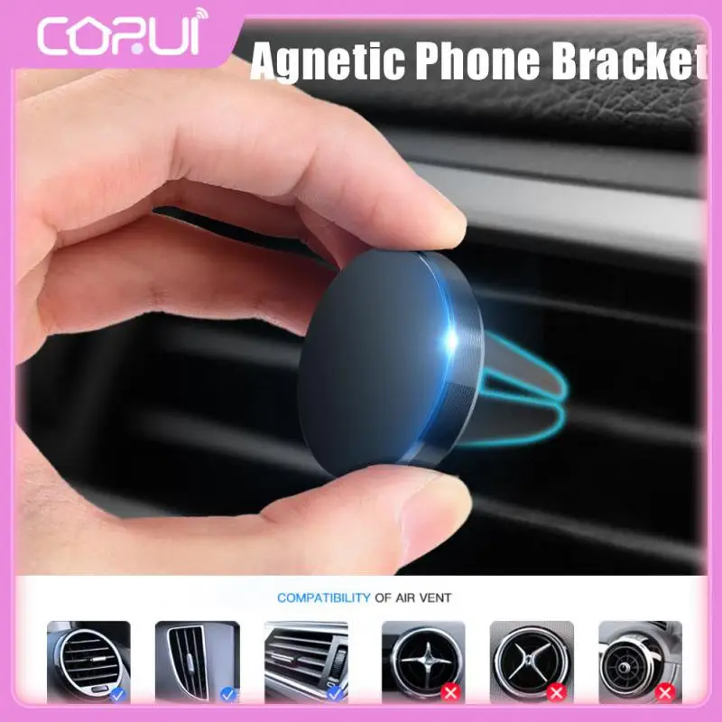 

Portable Car Support Adhensive Sticker Car Mount Stand Mini Magnetic Smartphone Bracket Car Accessories Magnet Cellphone Holder