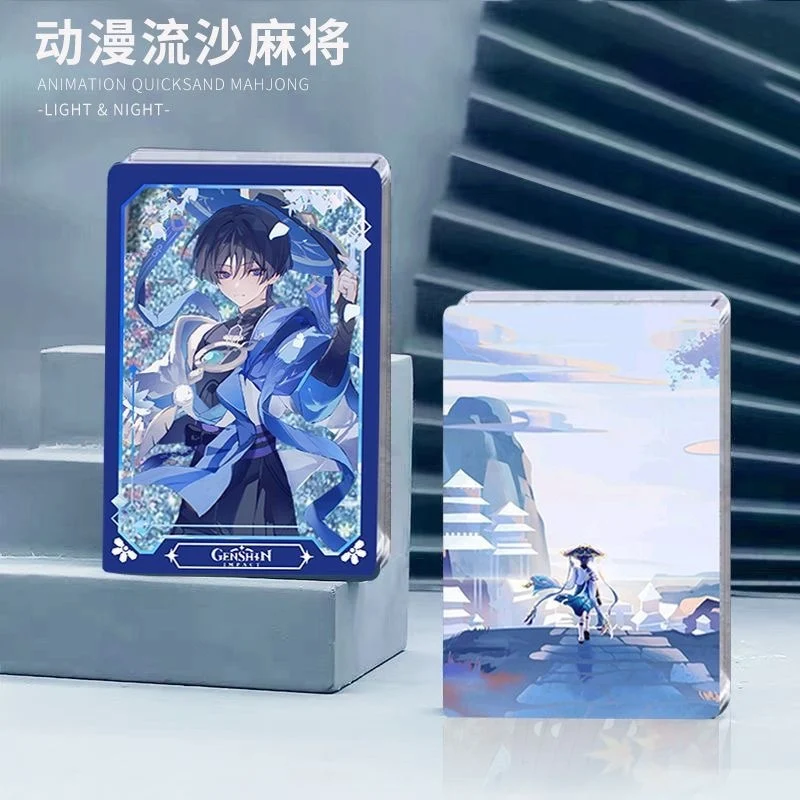 Аниме Genshin Impact Wanderer Значок Scaramouche Акрил Quicand Маджонг Фигурки героев Украшение