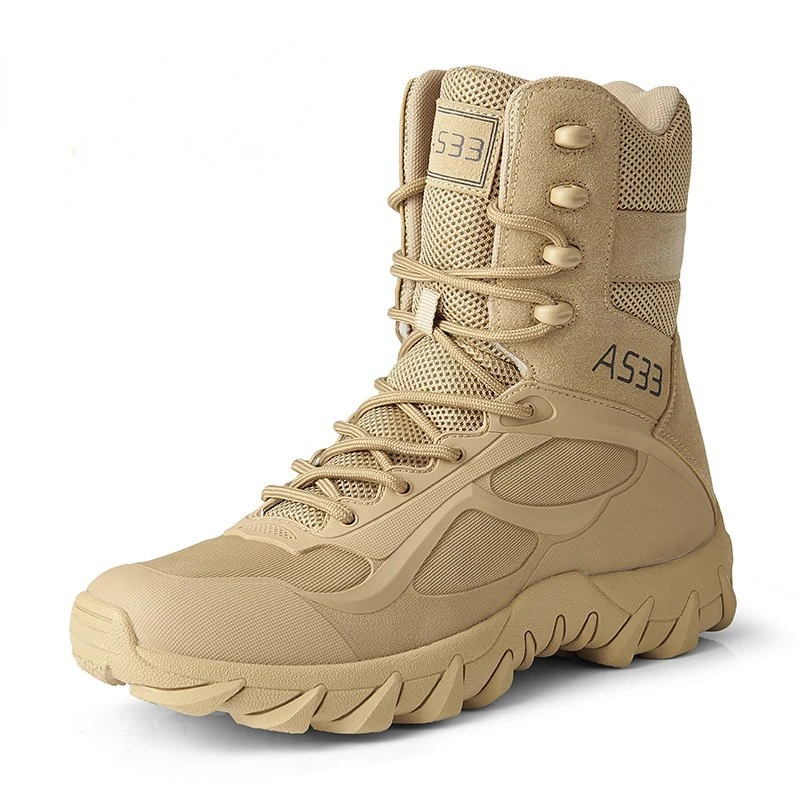 

New Men High Quality Brand Military Leather Boots Special Force Tactical Desert Combat Men's Outdoor Shoes Ankle