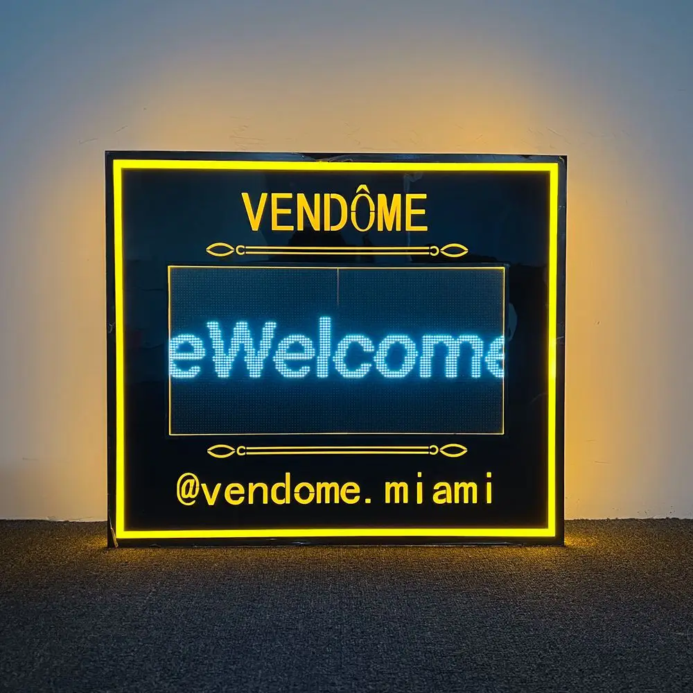 

Прокручивающийся дисплей для надписей, управление приложением на день рождения, Светодиодный выделенный знак, экран, светодиодный рекламный программируемый вечерние доска для сообщений