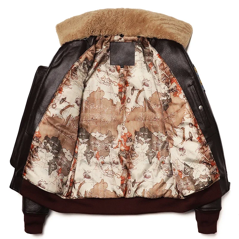 Военная одежда G1 летная куртка утепленная стеганая из 100% воловьей кожи мужское