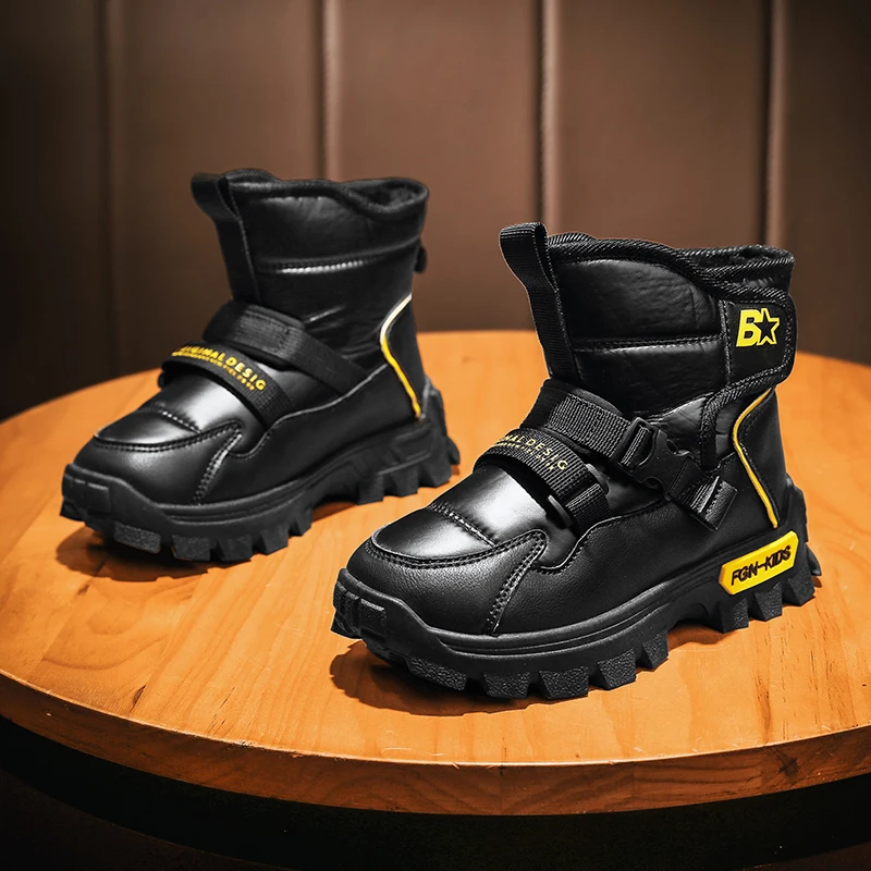 Children's Boots Boys' Shoes Girls' Shoescasual Shoes 2022 Winter Warm Snow Antiskid Running Sports and leisure shoes