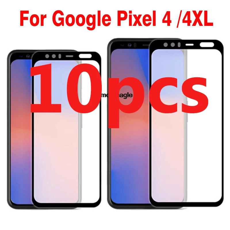 

10pcs 3d tempered glass safety guard on for google pixel 4 full cover protective film screen protector for google pixel 4 xl 4xl