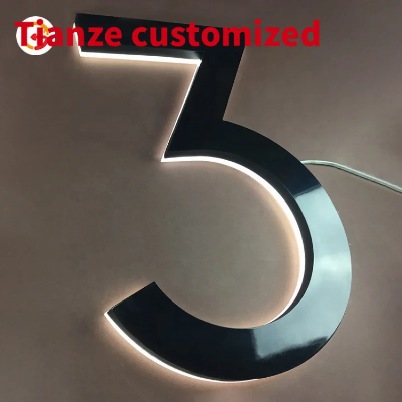 (Под заказ) JAGUARSIGN под заказ подсвеченные таблички с номерами для дома подсветкой