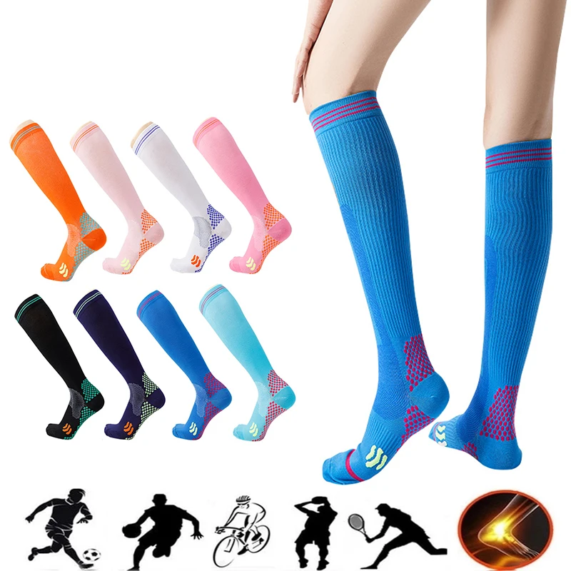 New Sports Pressure Socks In The Long Tube Men And Women Fitness Running Skipping Calf Socks Muscle Pressure Energy Socks