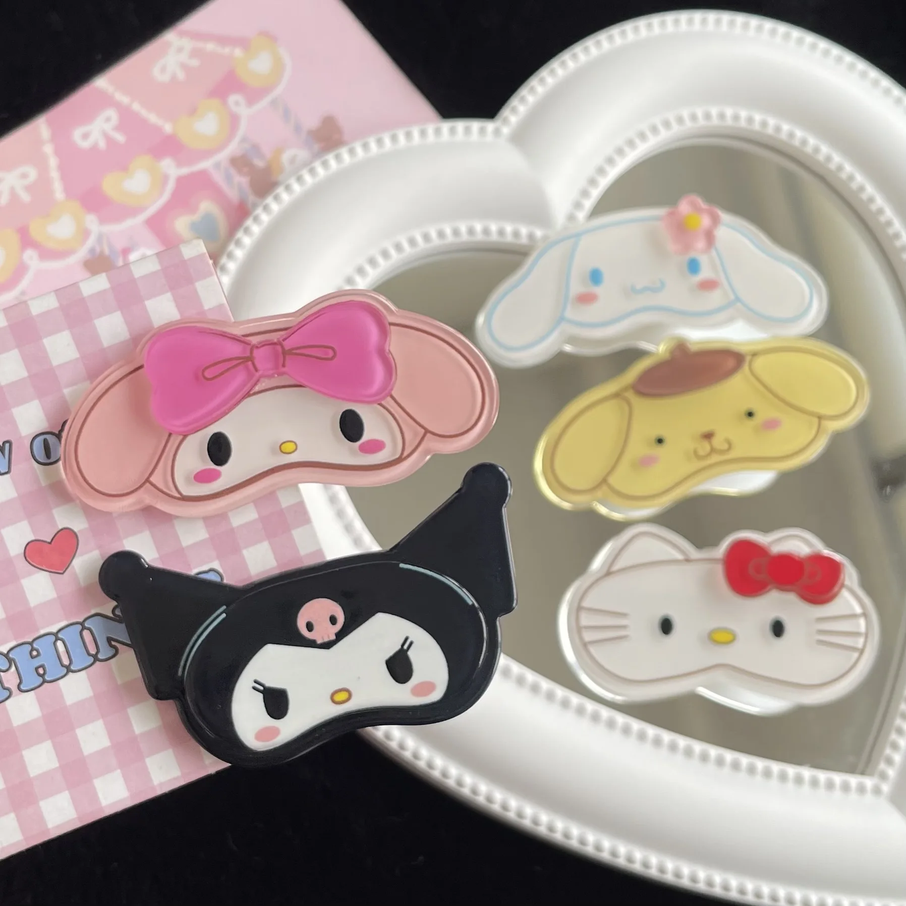 

Kawaii Sanrio Hello Kitty Bangs Bb Clip My Melody Kuromi Cinnamoroll Purin Hair Accessories Anime Cartoon Headdress Girls Gift