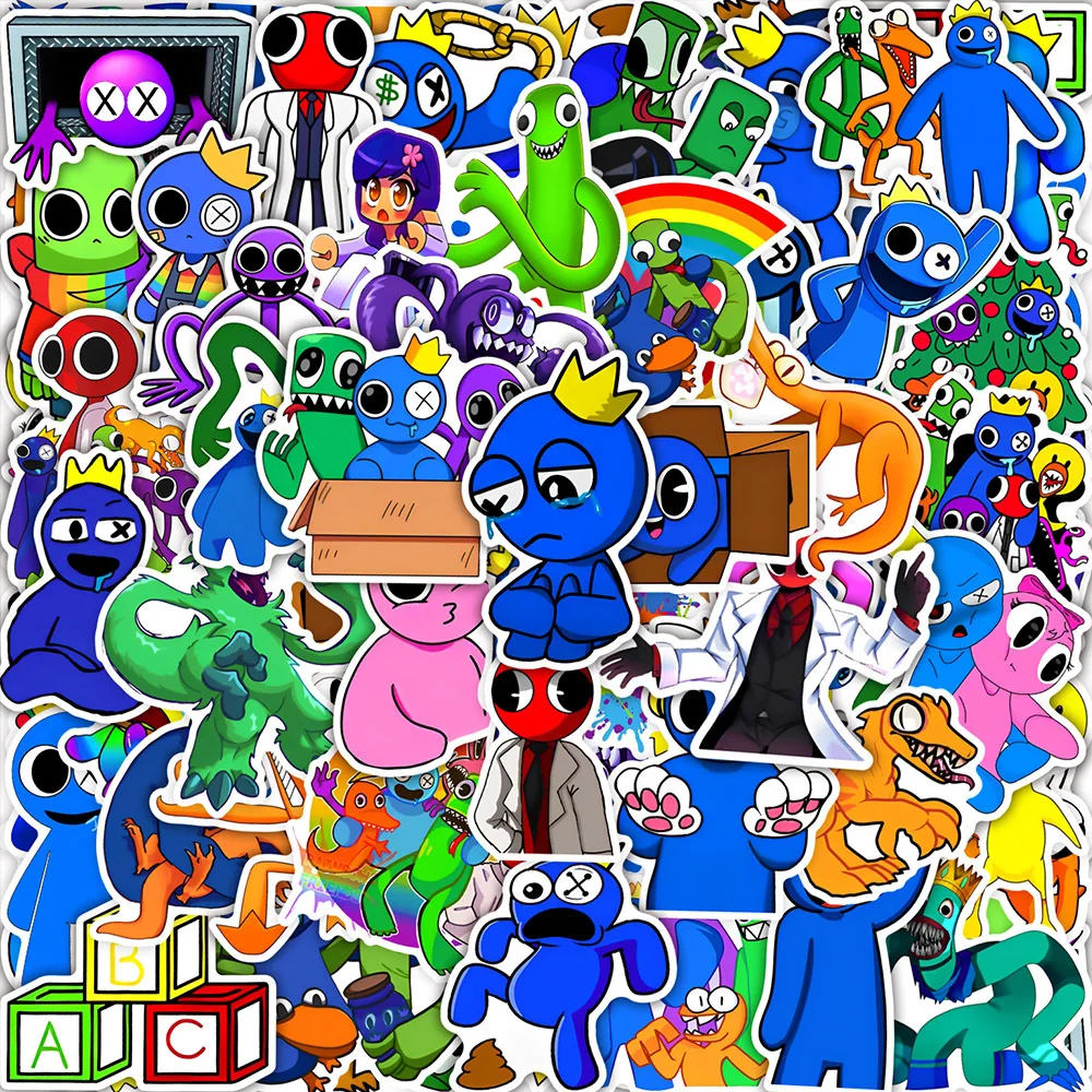 

10/30/50pcs Rainbow Friends Game Graffiti Stickers New Cartoon Skateboard Water Cup Laptop Diy Waterproof Decorative Stickers