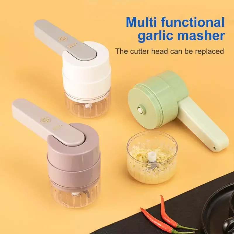 

USB Wireless Garlic Masher Press Mincer Vegetable Chili Meat Grinder Food Chopper Kitchen Vegetable Tools