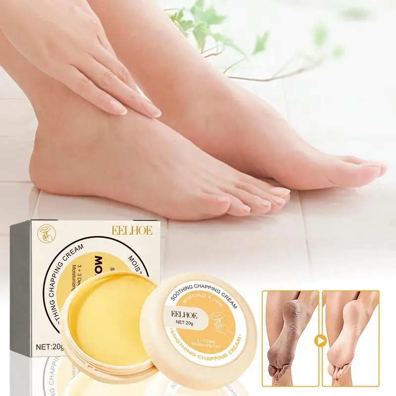 

Heel Crack Repair Balm Organic Anti Crack Foot Cream Hands Elbows Knees Skin Hydrating Moisturizer For Cracked Heels Dry Hands