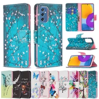 flip case for samsung galaxy m52 5g leather wallet all inclusive cover on for galaxy m32 m02 m11 m30 m20 m10 painted phone bags