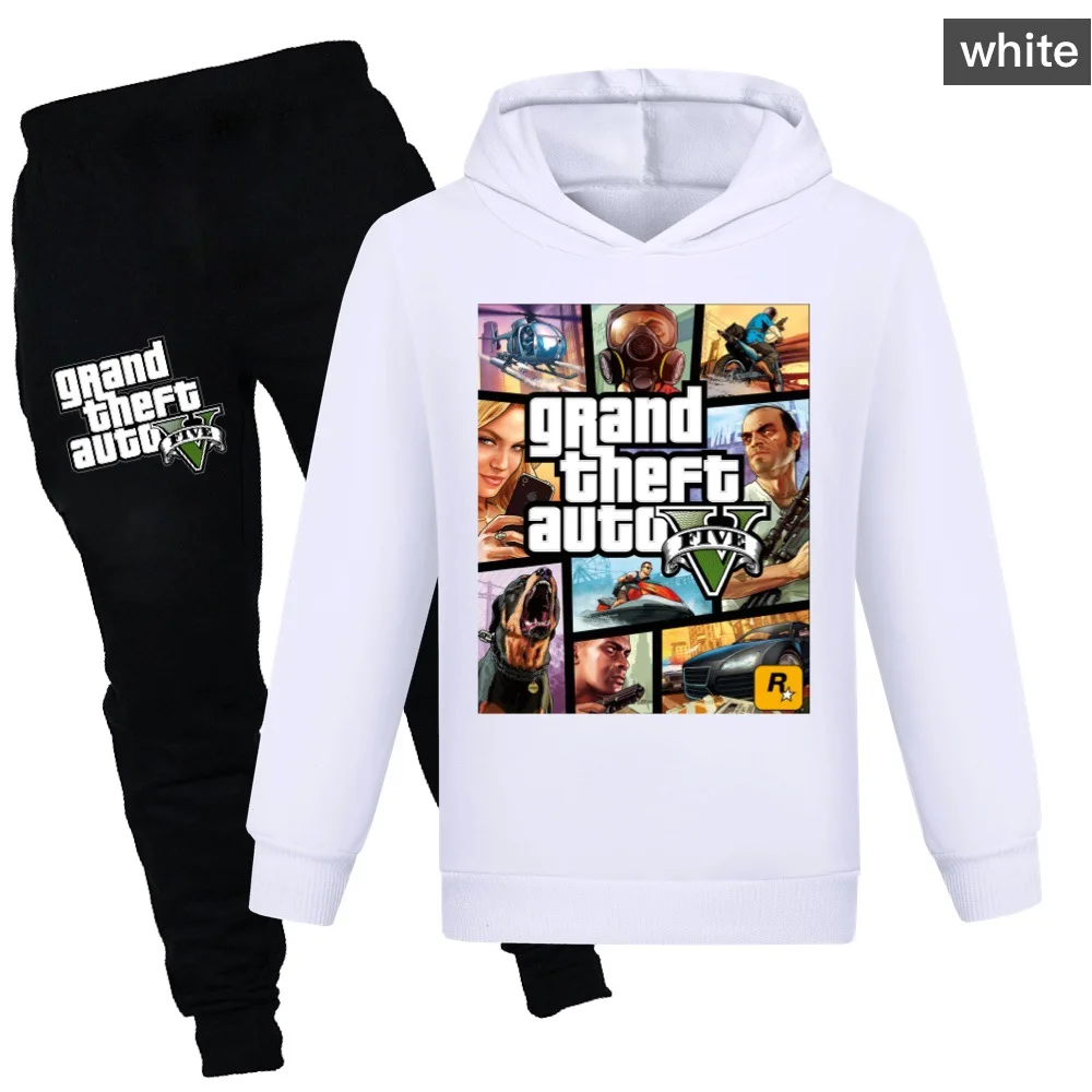 Костюм с капюшоном Game Gta 5 для детей GTA V Grand Theft авто одежда детская толстовки
