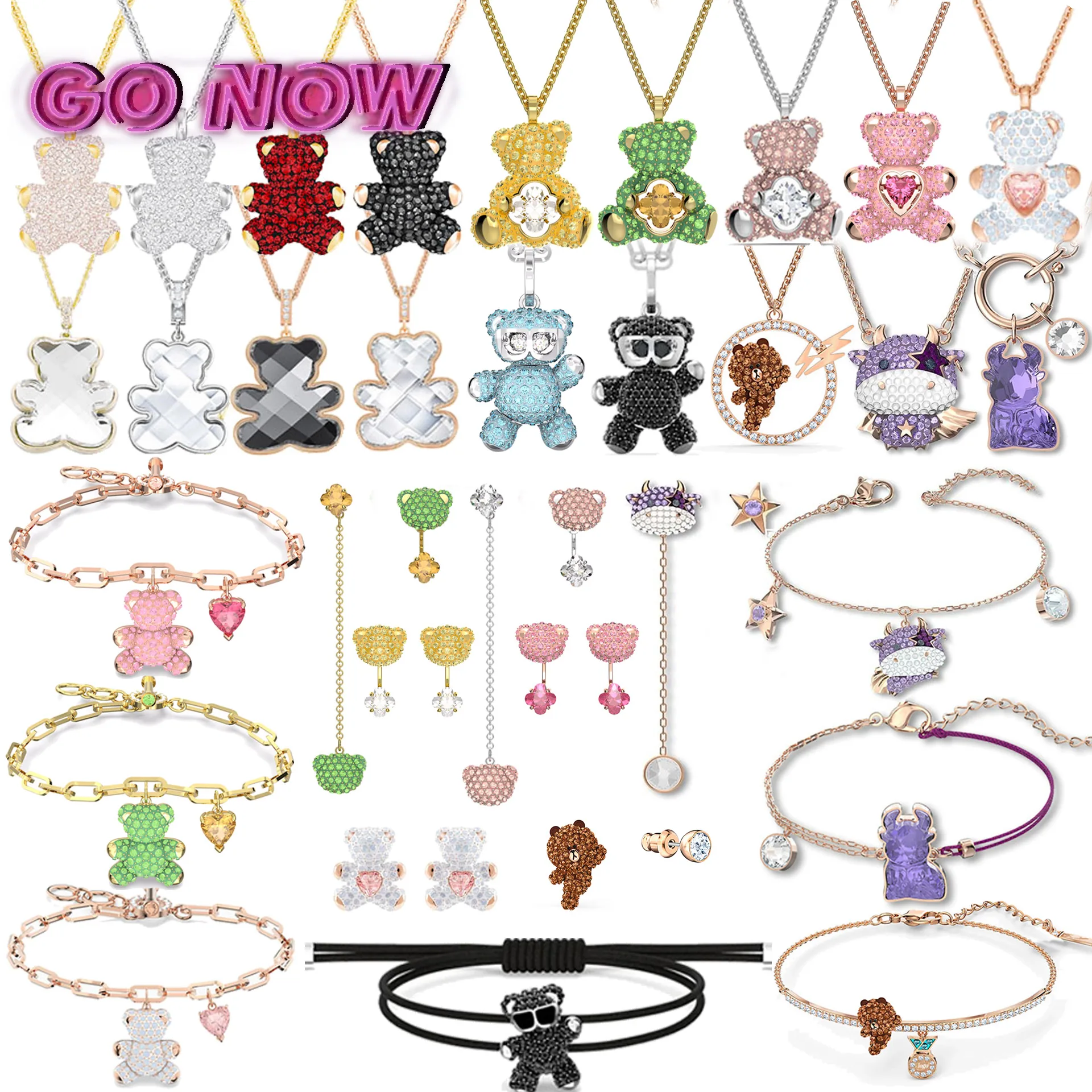 

2023 SWA New Teddy Stilla Collection Exquisite Original Jewelry Necklace Earrings Bracelet Set The Best Gift For Women