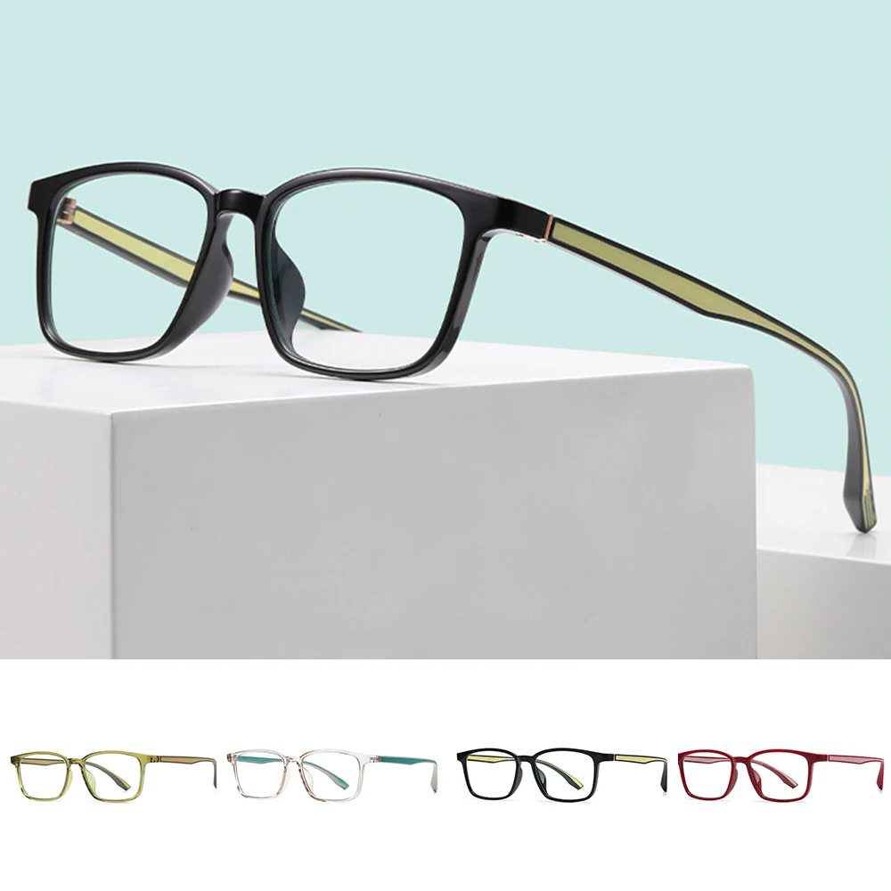 

Anti Blue Light Glasses Frame Square Shape Frame TR Eyeglasses for Students Lightweight Clearly Comfortable Anti Eyestrain