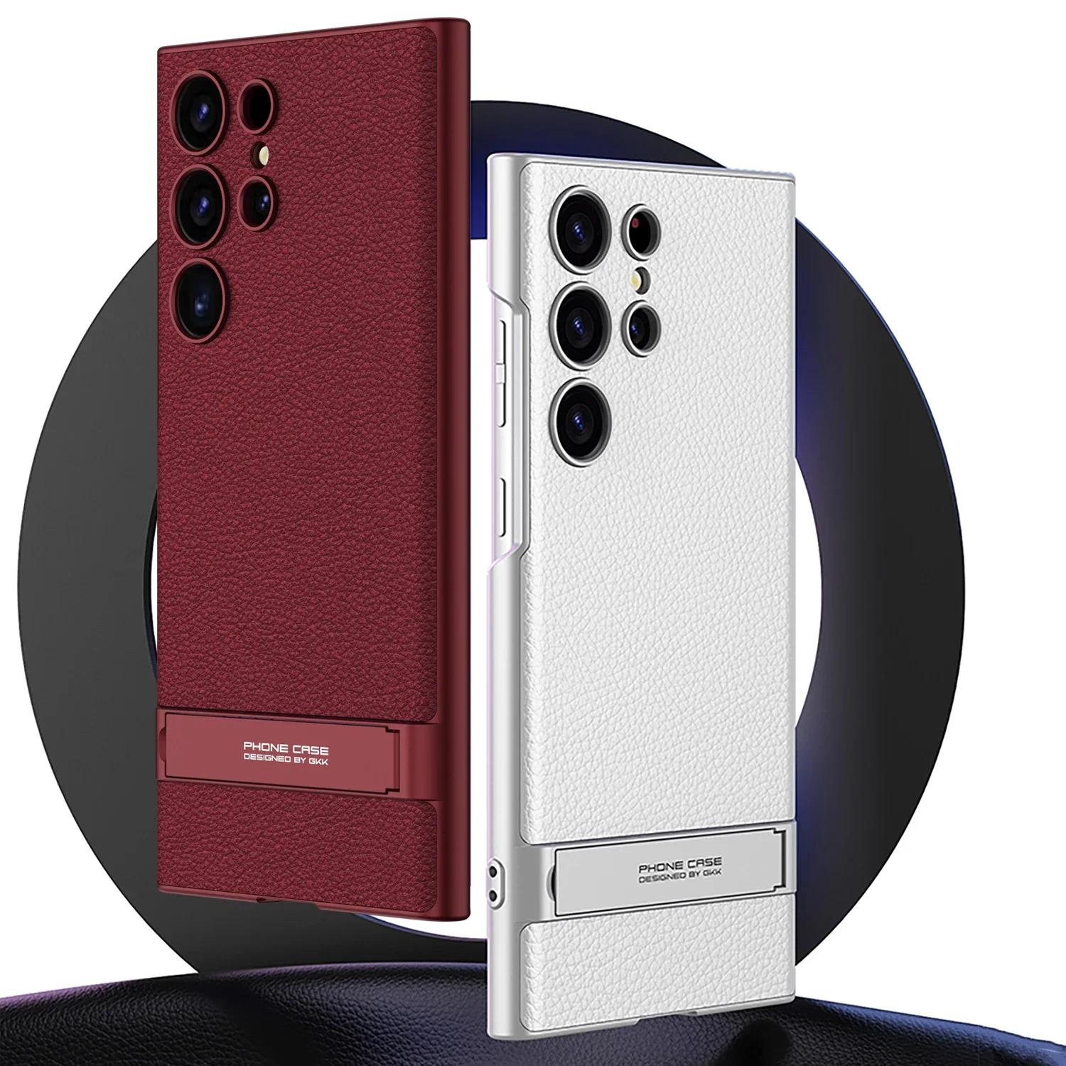 Чехол для Samsung Galaxy S24 Ultra Plus S23 ультратонкий кронштейн простой кожаный