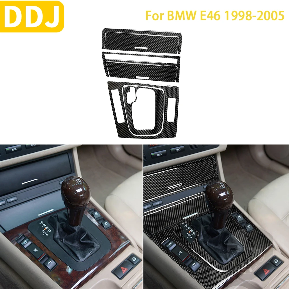 

For BMW E46 1998 1999 2000 2001 2002 2003 2004 2005 Car Accessories Interior Carbon Fiber Gear Frame Set Trim Sticker Decoration