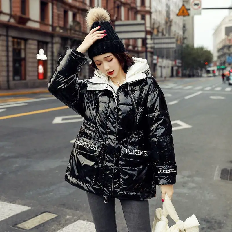 Winter Coat for Women Coats Parkas Jackets Hooded Cotton Padded Jacket Bright Face Korean Fashion Women's Winter Jacket 2022