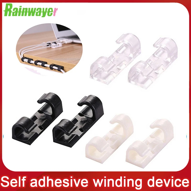 

16/20Pc Cable Winder T Self-adhesive Wire Splitter Household Adhesive Fixed Wire Clip Network Cable Fixed Wire Receiver Fixed