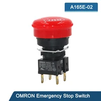 new original omron emergency stop switch emergency stop button a165e 02