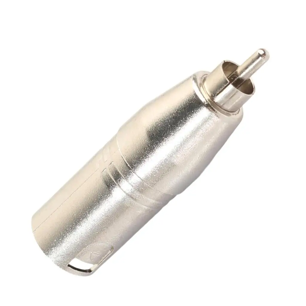 

3-Pin XLR Male To RCA Plug Audio Adapter Connector for Microphone Speaker