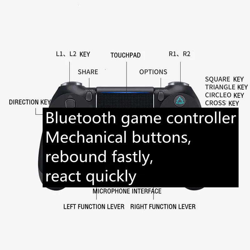 

Bluetooth-контроллер для PS4, беспроводной геймпад, джойстик, игровая консоль, USB, шесть осей, двойная вибрация, джойпад, Прямая поставка