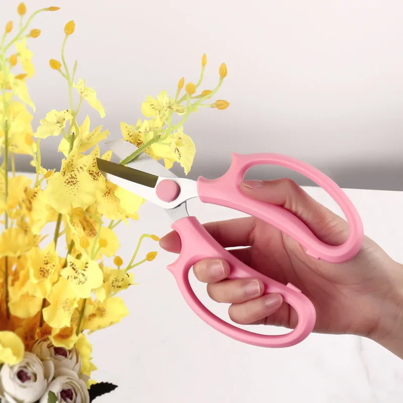 

Pink & Blue Garden Pruners Floral Shears Flower Scissor Comfortable Grip Handle Professional Shears for The Garden