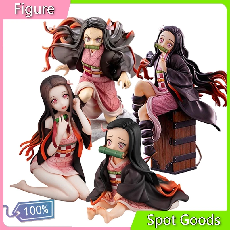 

Anime Figure Kamado Nezuko Demon Slayer With Case Infant Form Kneeling Stance Combat Form Model Dolls Toy Gift Collect Boxed PVC