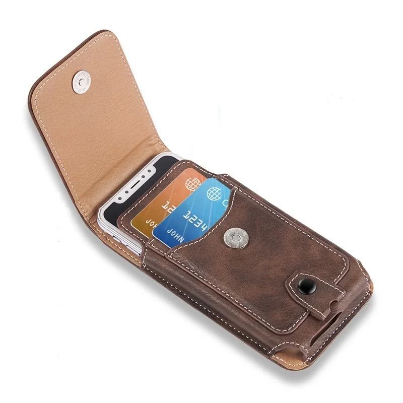 

Suitable for Classic iPhone leather case, magnetic leather case with belt clip for 11pro max, XS, 7 and 8, redmi 5plus models