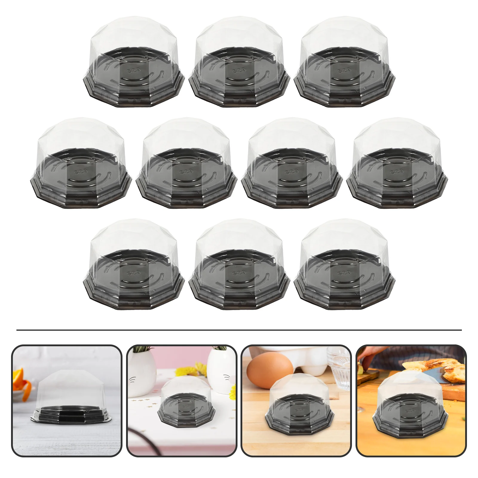 

Box Cake Boxes Cupcake Mini Container Dome Muffin Dessert Containers Individual Carrier Clear Single Mooncake Pastry Giftpacking
