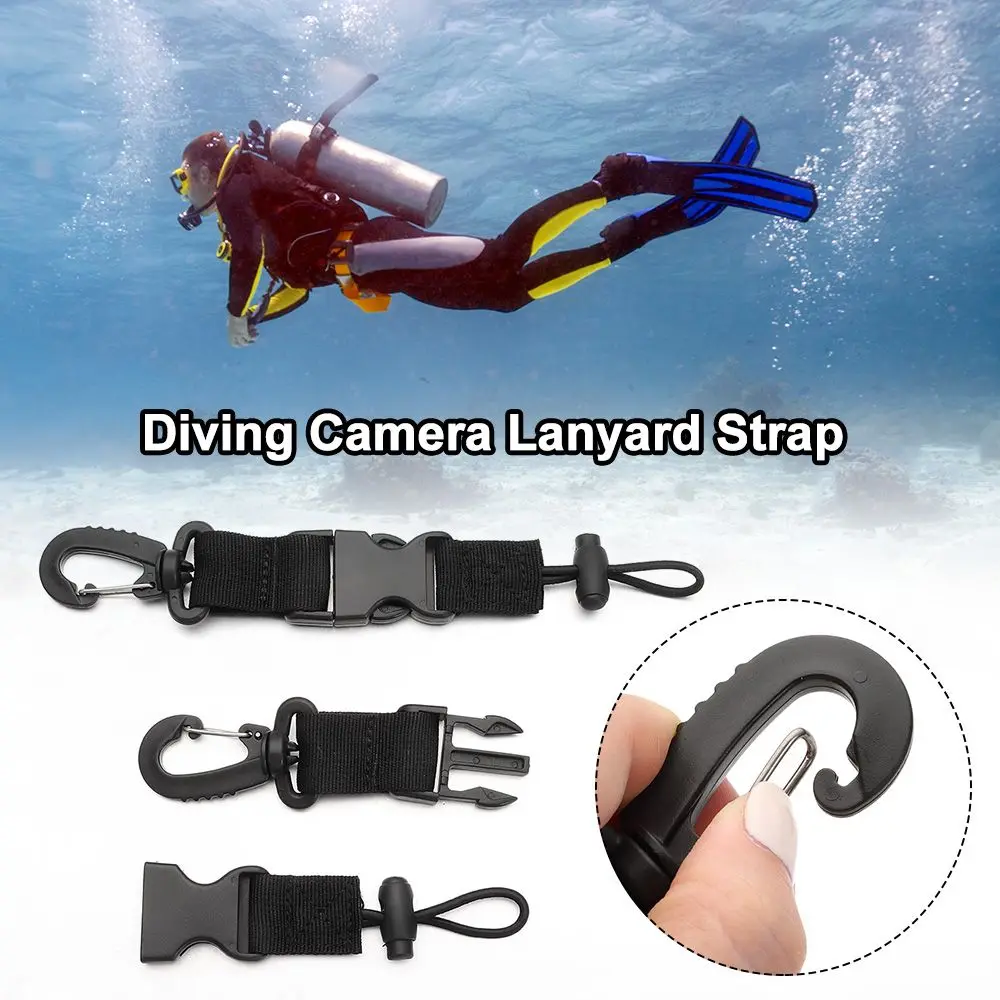 

Tool Outdoor Diver Torch Holder Buckle Diving Camera Lanyard Strap Quick Release Buckle Clip Paracord Keychain