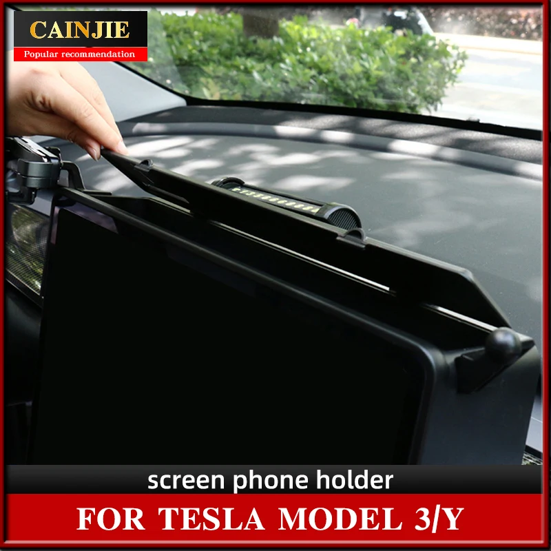 

For Tesla Model 3 2022 Accessories Central Console Screen Storage Box Phone Holder Stand Model Y Aroma Fragrance Stick