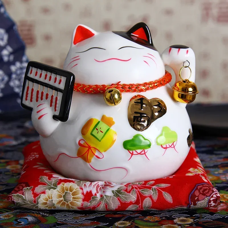 4 5-дюймовый японский керамический Lucky Cat Maneki Neko украшения для дома деловые подарки