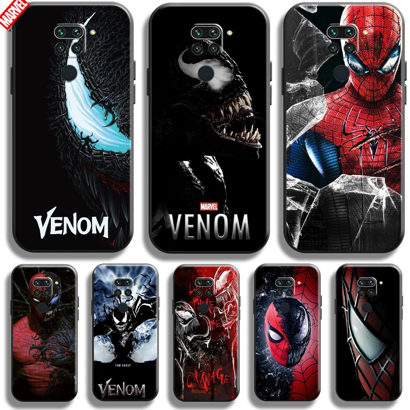 

Marvel Spiderman Venom For Xiaomi Redmi Note 9 9 Pro 9T 5G Phone Case Carcasa Coque Funda Silicone Cover Soft Black