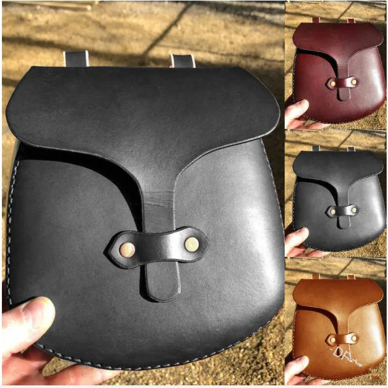 Vintage Medieval Viking Money Pouch Bag Waist Ring Belt Costume Accessory Parts For Men Women Leather Drawstring Bag Coin Purse
