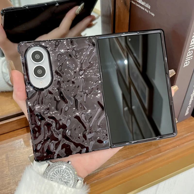 Фото Чехол с эффектом водных волн для Samsung Galaxy Z Fold 8, защитный чехол-книжка для мобильного телефона, задняя крышка №3