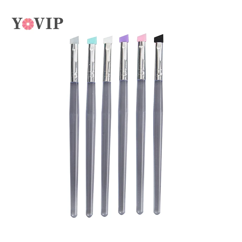 

1Pc Angled Silicone Brush Lamination Eyelashes Separating Tool Eyelash Extension Supply Eyelash Perm Lifting Tools