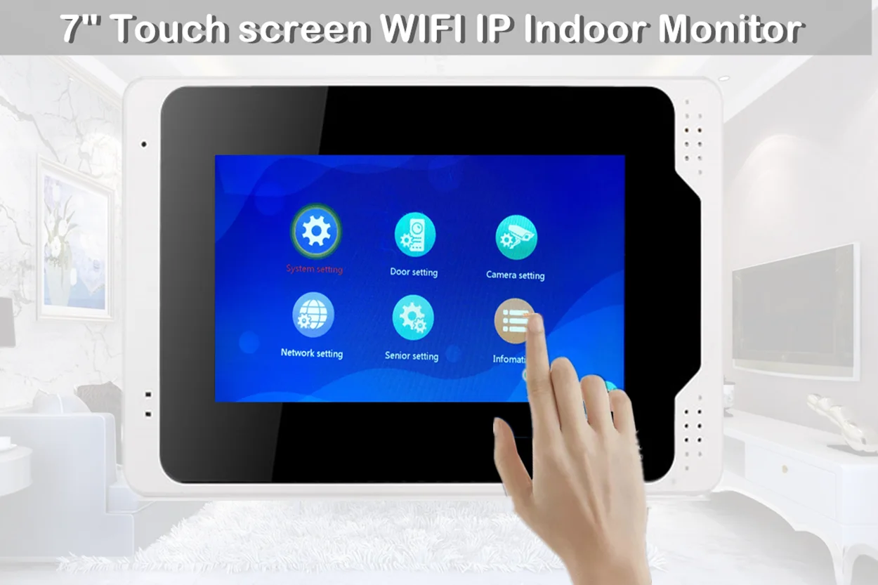 Беспроводной видеодомофон с Wi-Fi дверной звонок IP-видеодомофон для дома квартиры