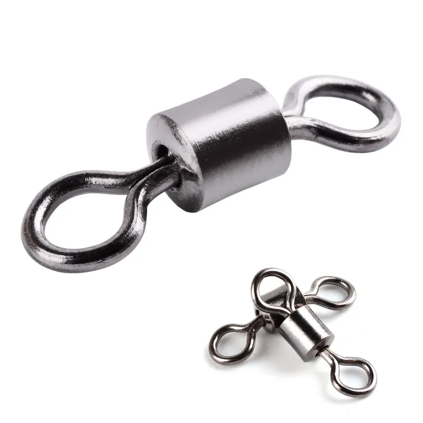 

50-100 шт./корт. Подшипник рыболовного бочонка вращающийся Вертлюг твердое кольцо соединитель крючка для приманки 1 #-14 # рыболовные снасти аксе...