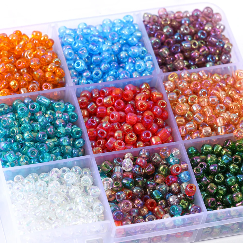 

150/300PCS 4mm AB Color Transparent Czech Glass Seed Beads Round Loose Spacer Beads for Jewelry Making DIY Bracelet Accessories