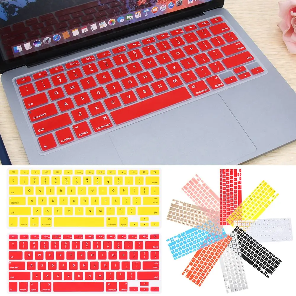 

Laptop Candy Colors For Apple Macbook Pro Air 13" 15" 17" Keyboard Cover Silicone For Apple Macbook Pro Air 13" 15" 17"