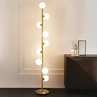 nordic led floor lamp fashion simple glass ball floor lamps for living room decoration lights bedroom warmth g4 standing lamp