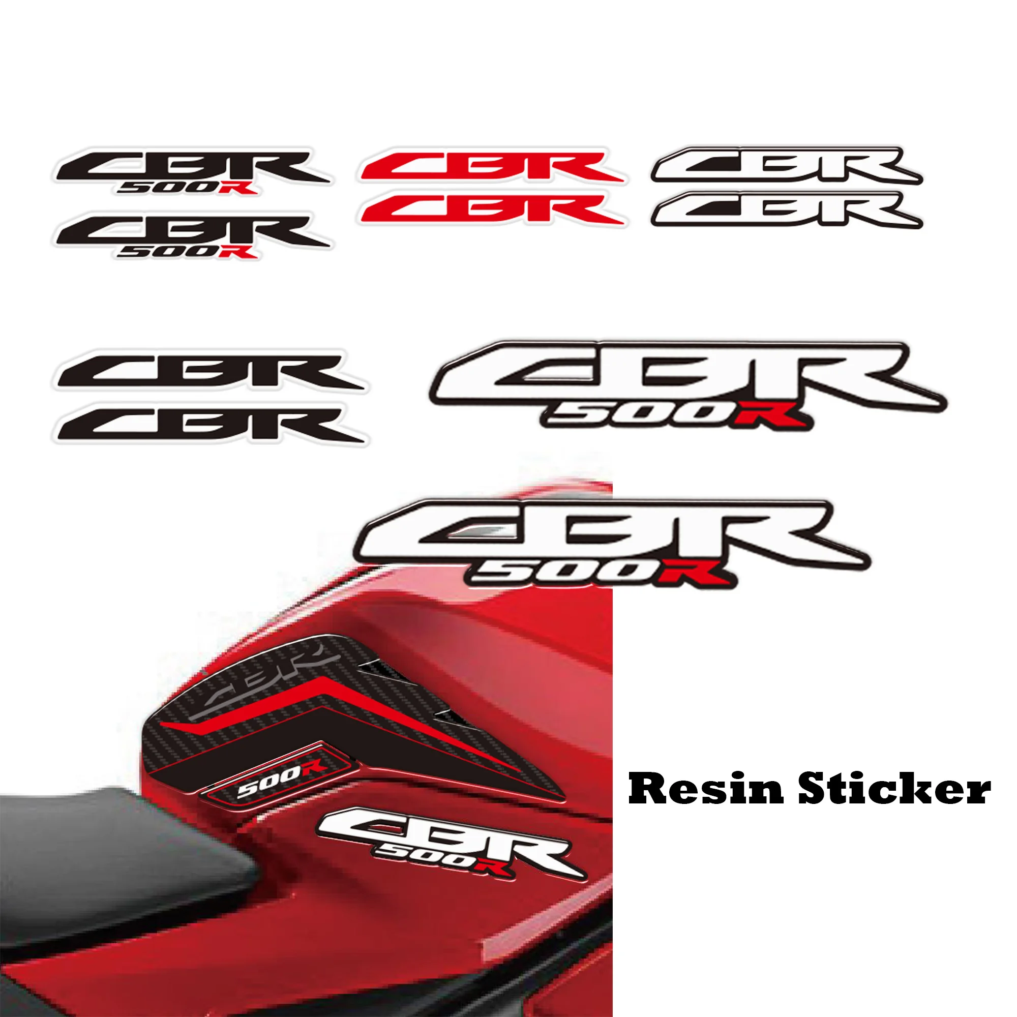 Фото Наклейки-декали для Honda CBR500R CBR 500 R, самоклеящиеся, 2024, аксессуары для мотоциклов, 3D защита топливного бака №1