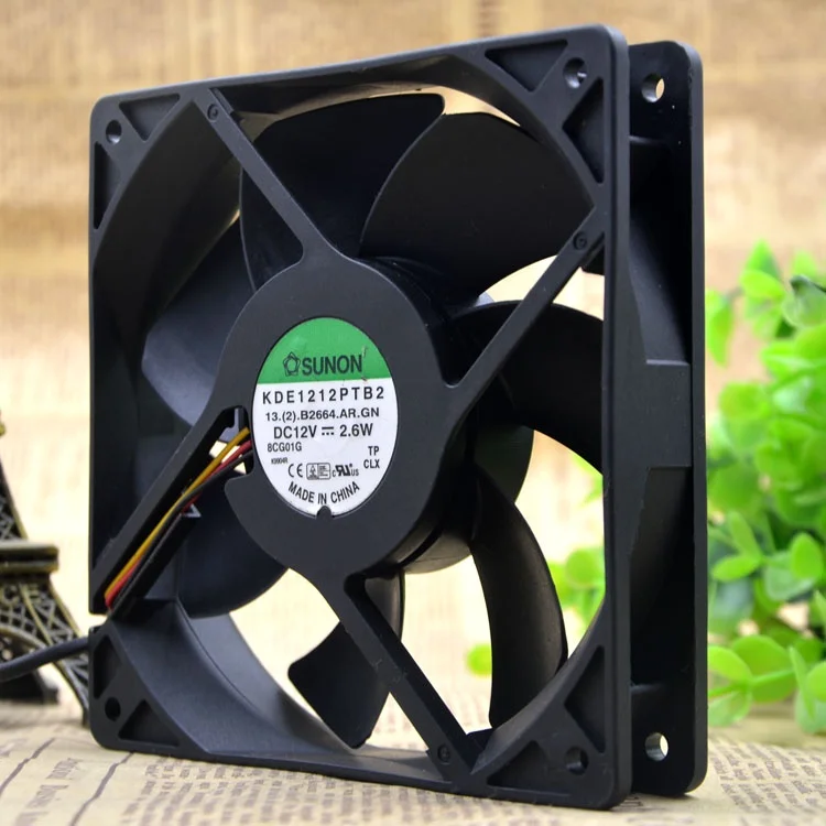 Вентилятор KDE1212PTB2 12 В 2 6 Вт СМ СТОП СИГНАЛИЗАЦИЯ 3-ПРОВОДНОЙ